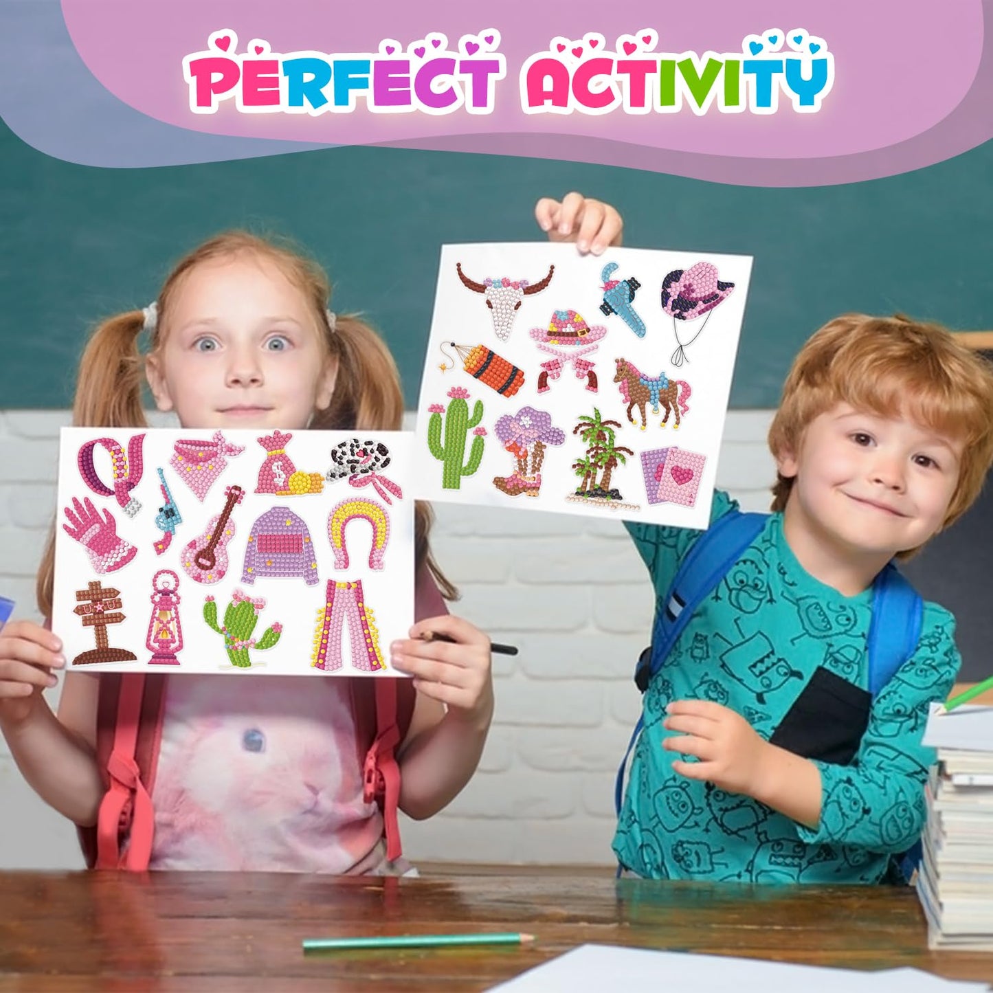Labeol Diamond Art Kits for Kids & Beginners – Excavator Sticker by Numbers