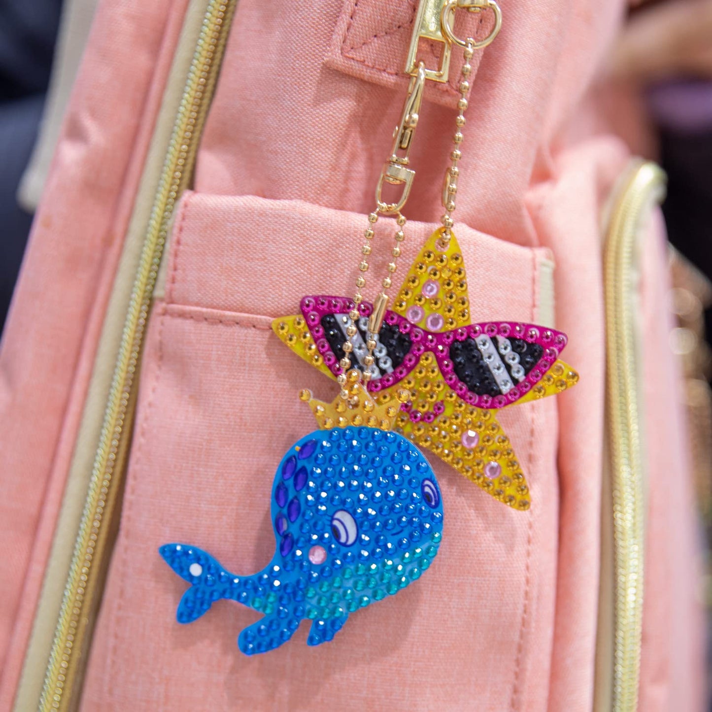 Labeol GEM Keychains – 5D Diamond Art Kit for Kids 8-12 Ocean Edition