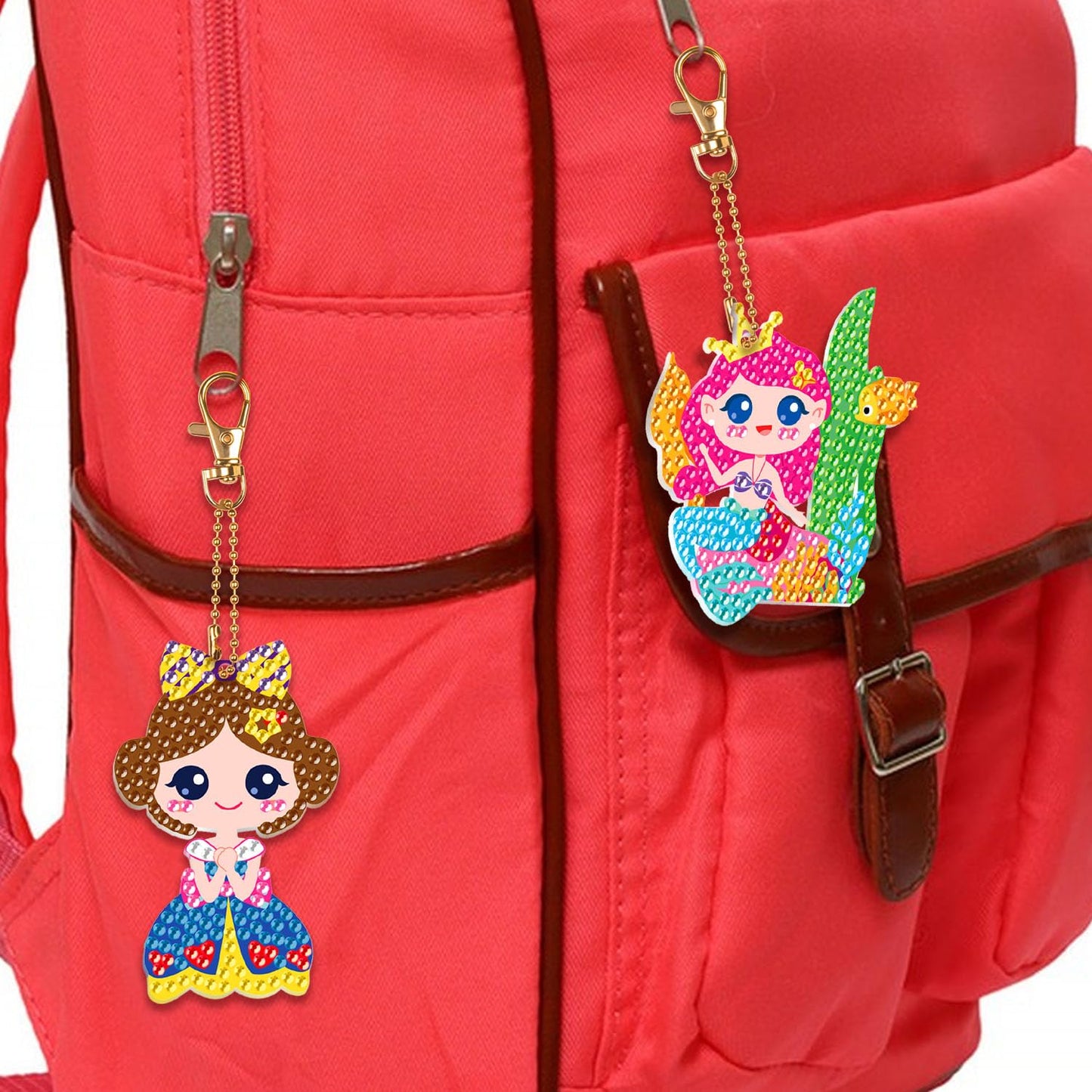 Labeol 5D Diamond Art Keychains Kit for Kids 8-12 – Create GEM Keychains (Fox, Giraffe, Alpaca, Panda, Koala)