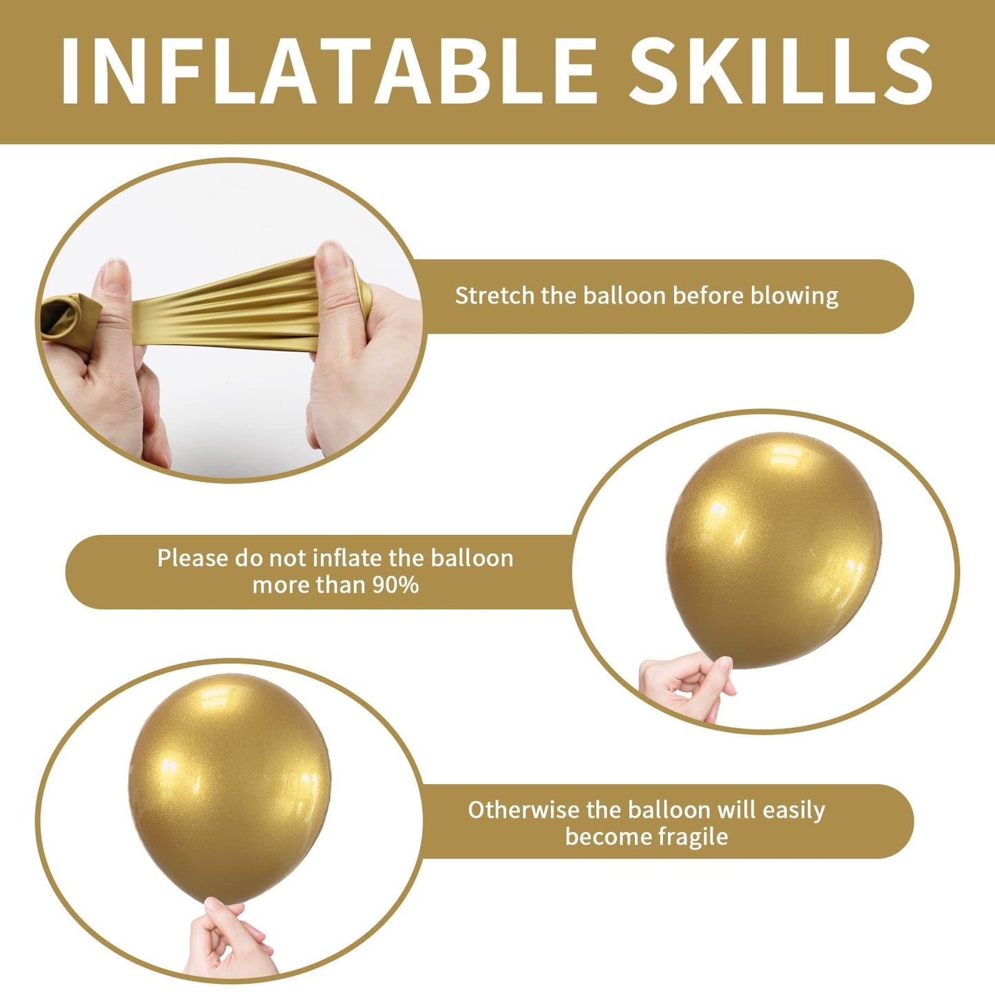 Labeol Metallic Gold Balloons Kit – 139 Pcs Chrome Gold Balloon Garland Arch (18/12/10/5 in)