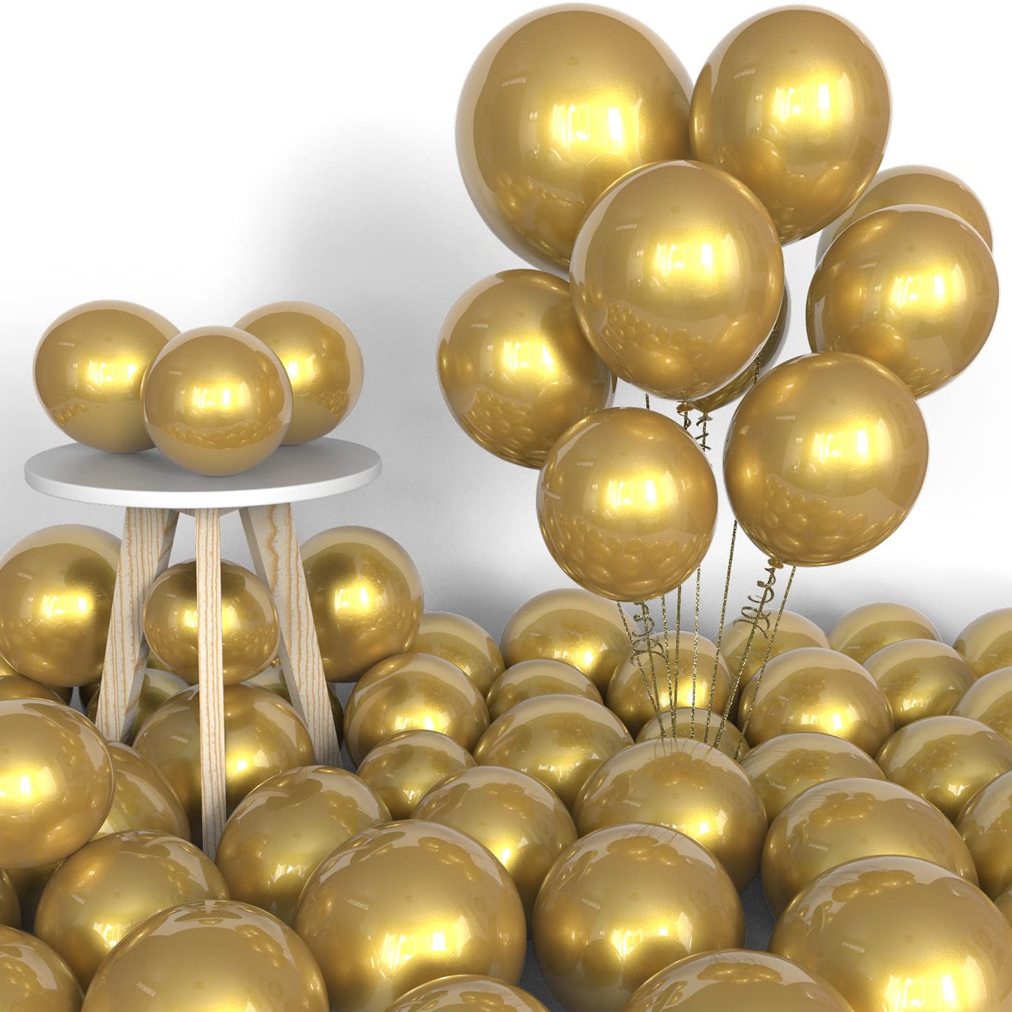 Labeol Metallic Gold Balloons Kit – 139 Pcs Chrome Gold Balloon Garland Arch (18/12/10/5 in)