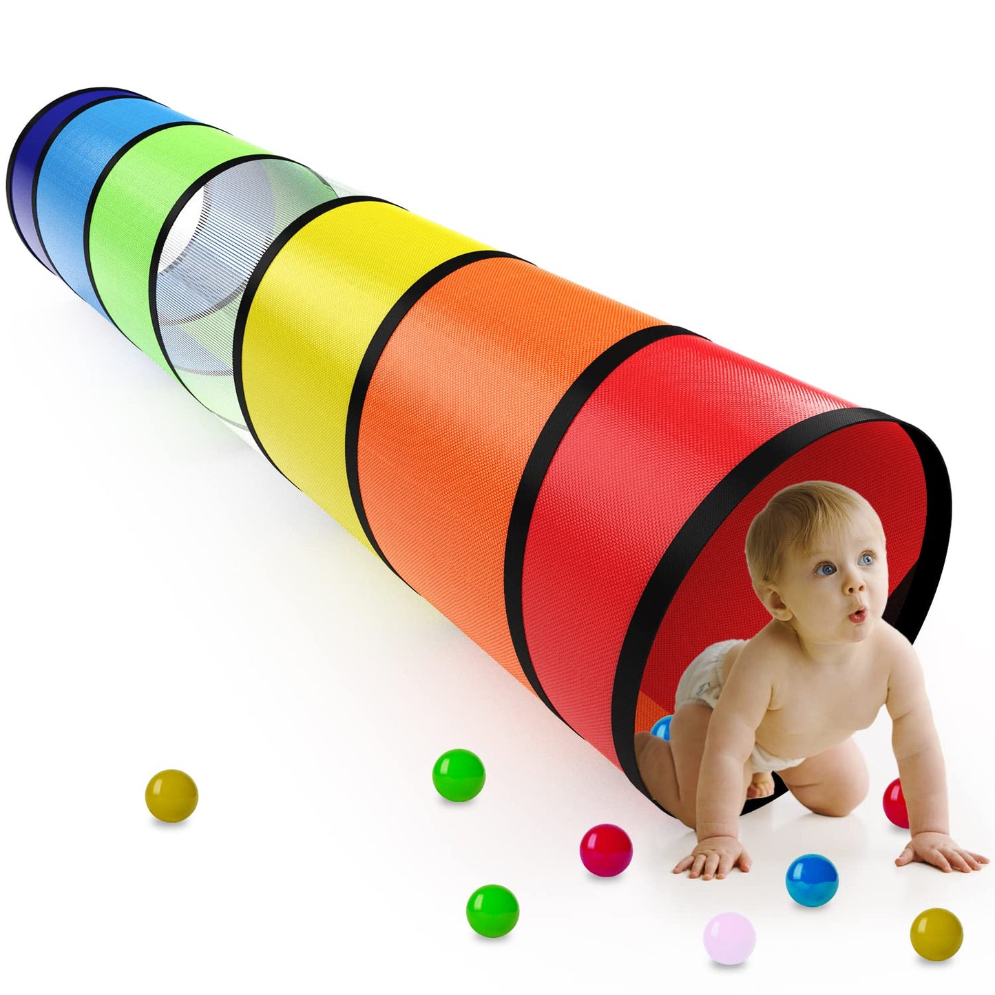 Labeol Kids Play Tunnel 6ft Pop-Up Crawl Through for Toddlers