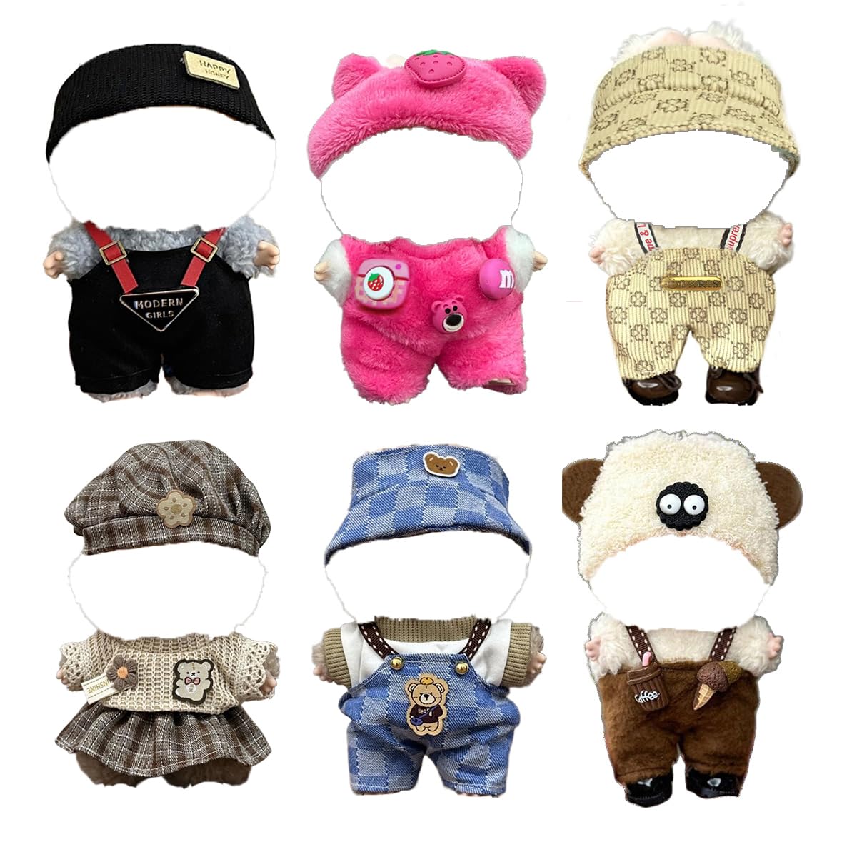 Labooboo 17cm Doll Clothes – 6-Piece Premium Outfits Set for 6.7in Dolls