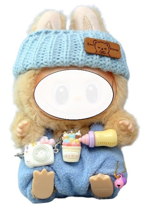 LABUBU 17cm Doll Outfit – Dress & Bow Tie Crochet Set for 17cm Dolls