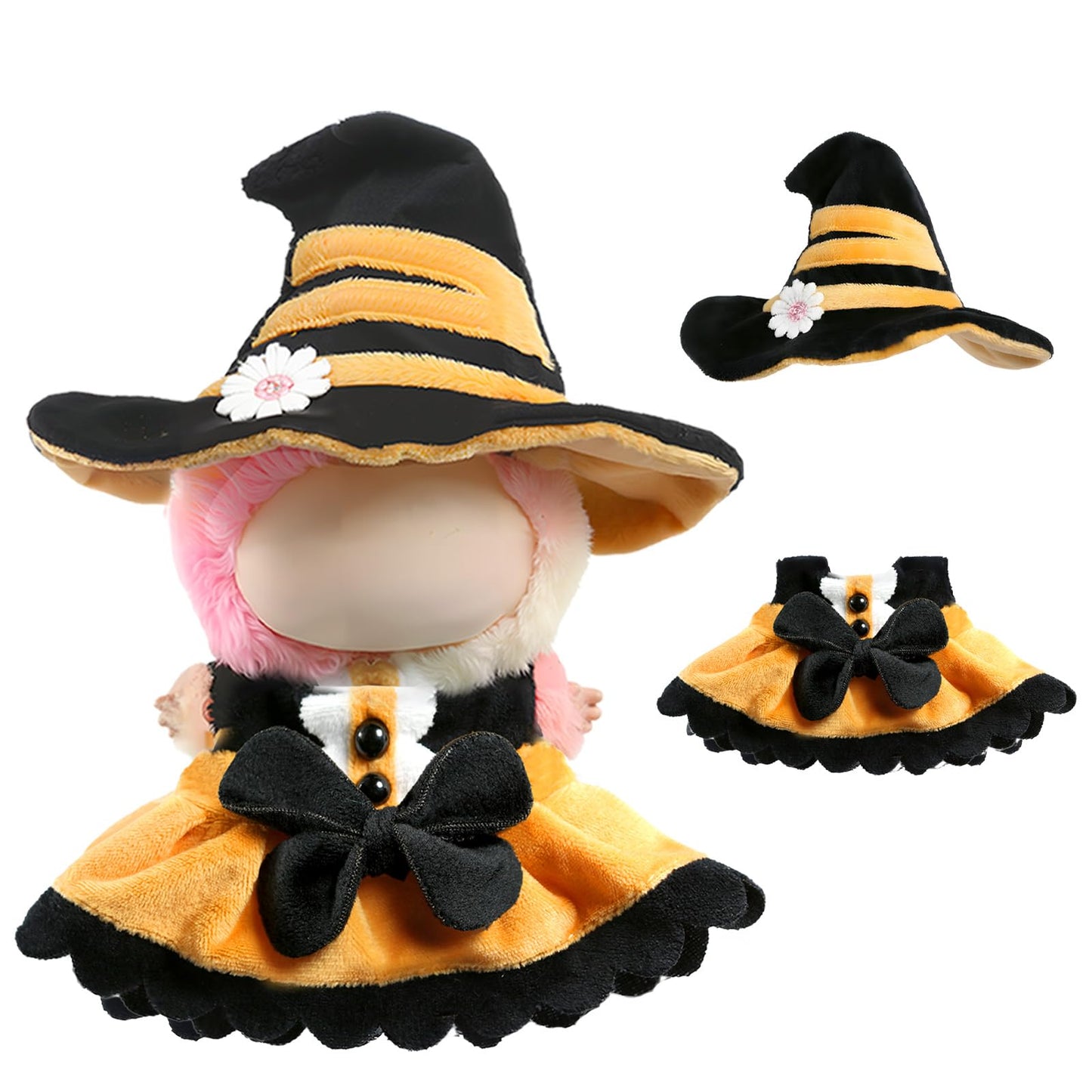 LABUBU Doll Clothes – 2-Piece Sweetheart Witch Outfit for 17cm LABUBU Dolls
