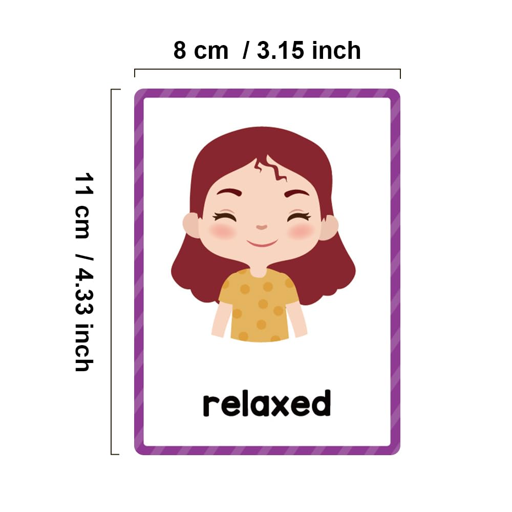 Lachilly Emotions Learning Flashcards – 28 High-Frequency Words for Kindergarten to 1st Grade