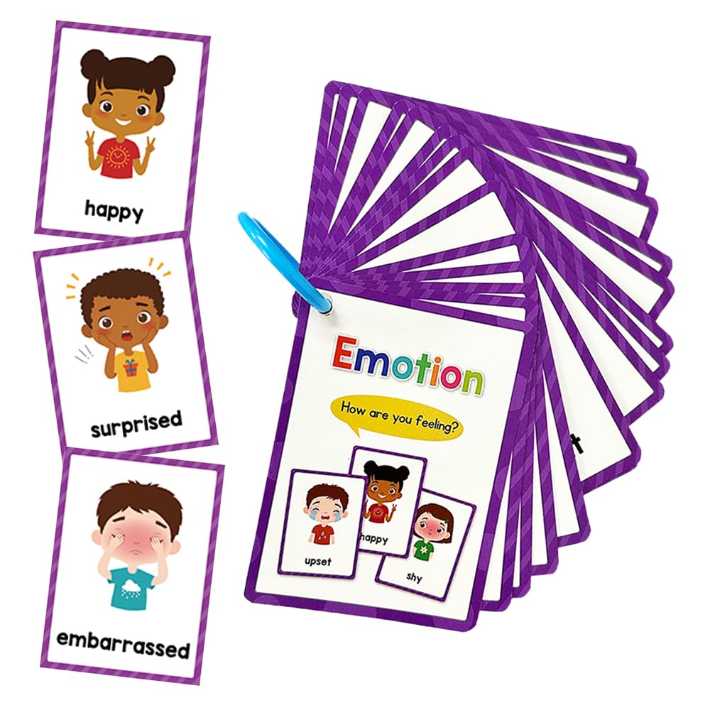 Lachilly Emotions Learning Flashcards – 28 High-Frequency Words for Kindergarten to 1st Grade