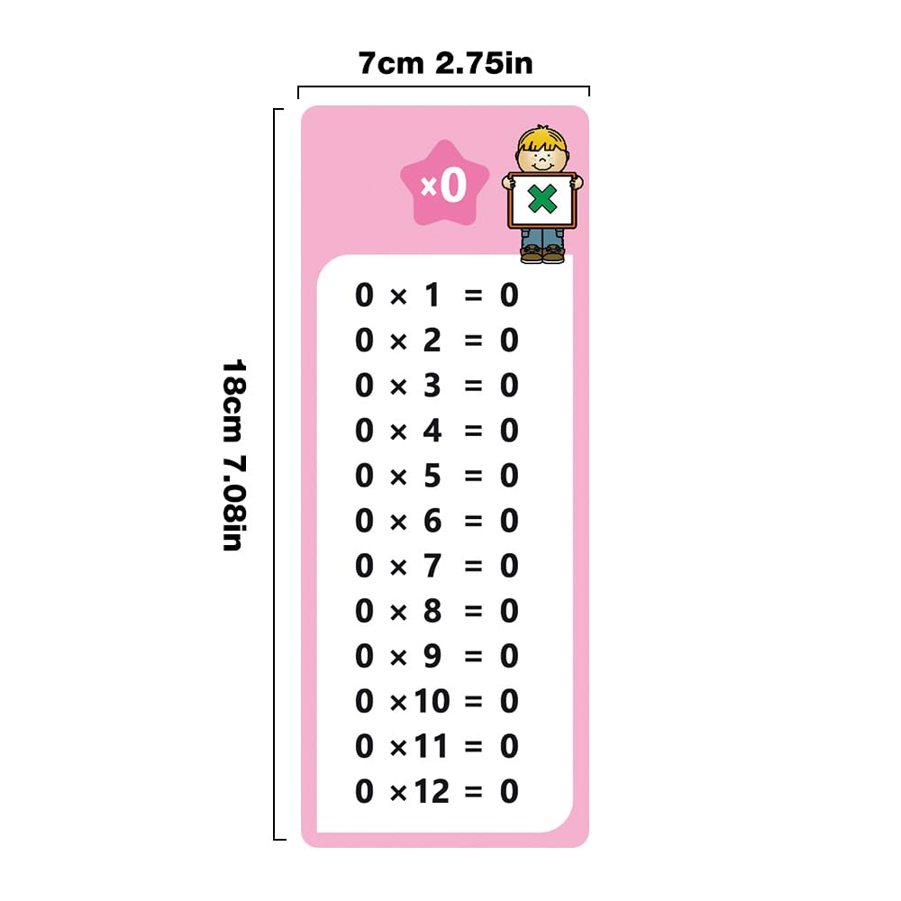 Lachilly Multiplication Flash Cards 0-12 with Dry Erase Pens | Self-Check Times Tables