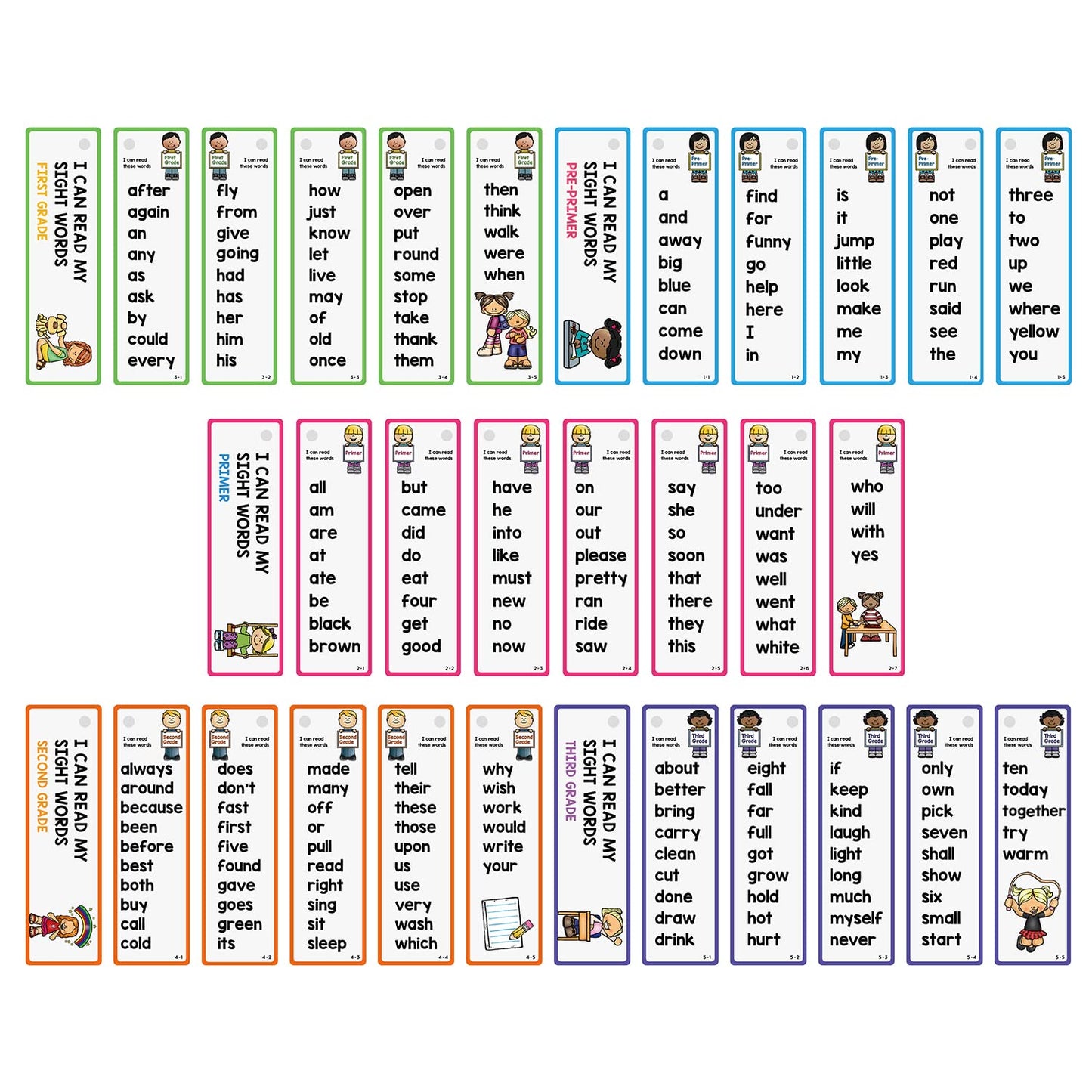 Lachilly 220 Sight Words Flashcards – High-Frequency Words for Early Reading (K–1)