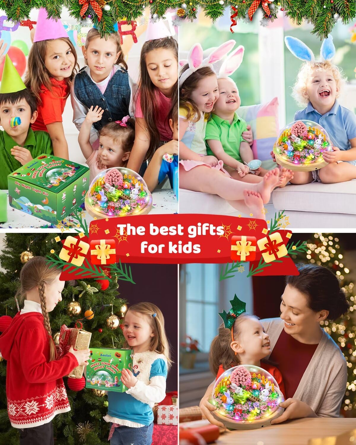 Laclun Bunny Night Light DIY Craft Kit for Kids – Music & Arts Gift