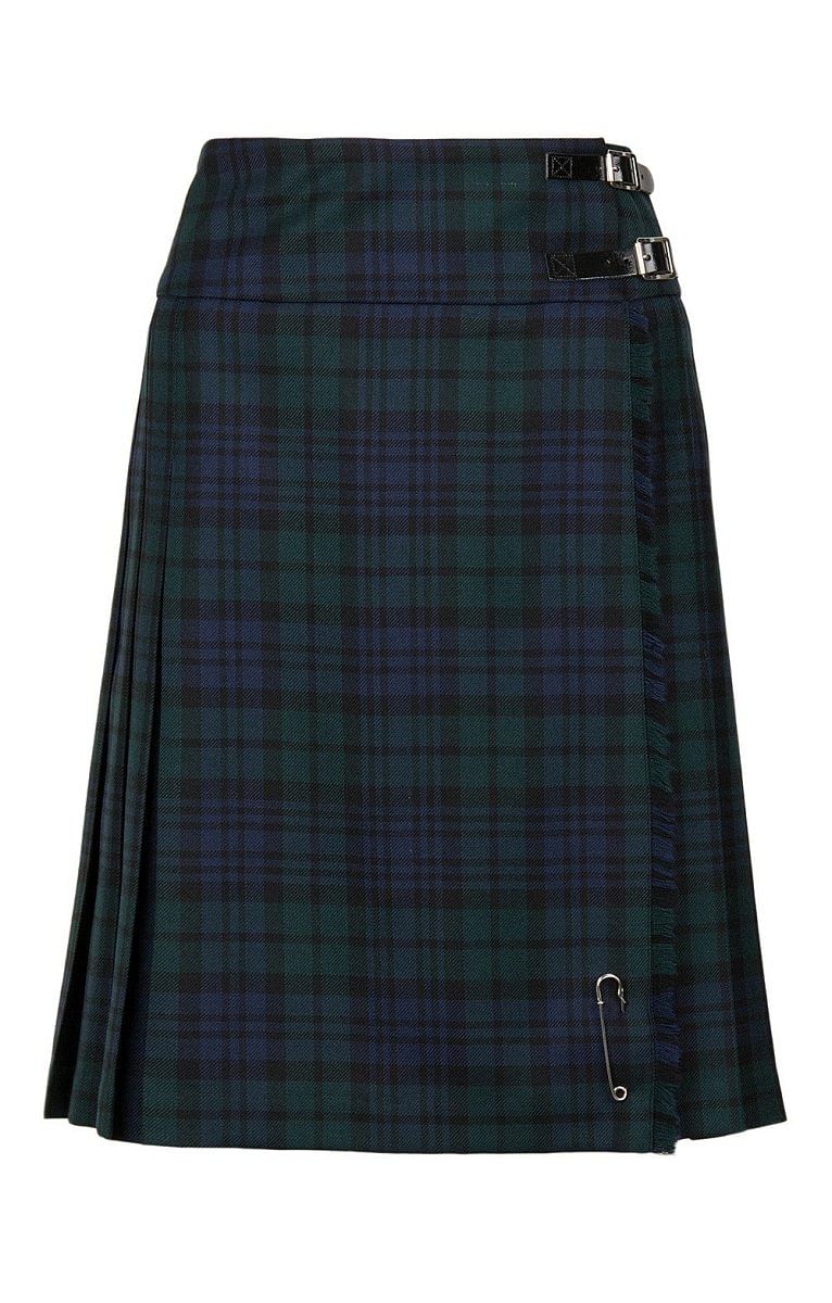Black Watch Ladies Knee Length Plaid Tartan Kilt