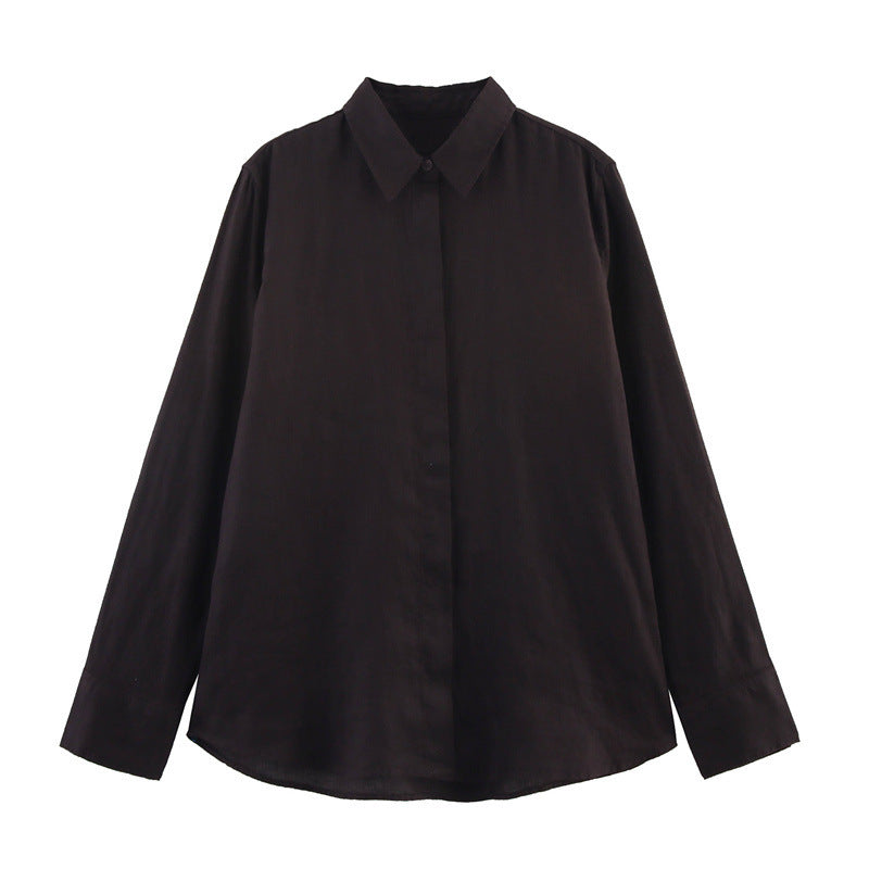 Ladies' Linen Shirt and Wide Leg Pants, Summer Outfit