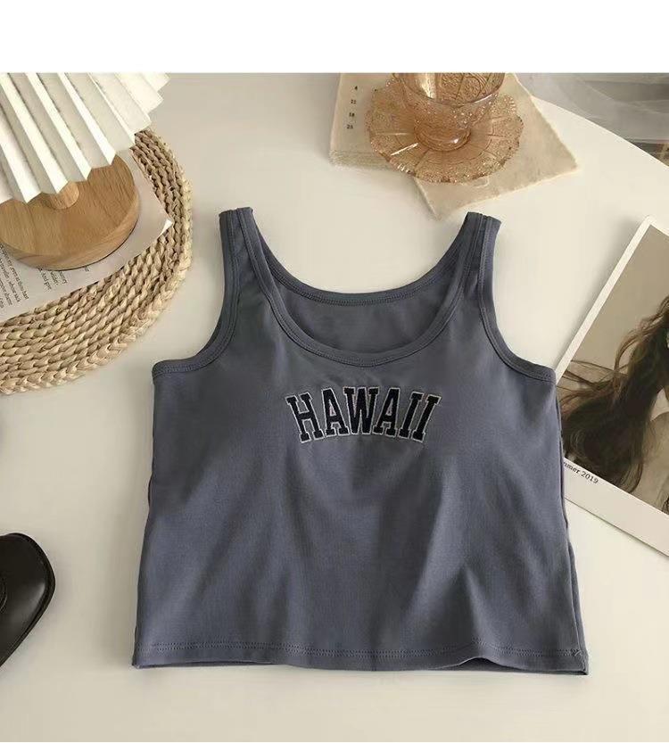 Ladies' One-piece Sports Vest With Chest Pad