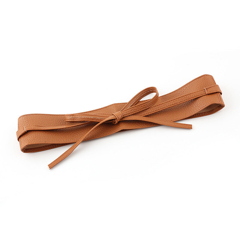 Ladies Wide Ribbon Bow Dress Belt