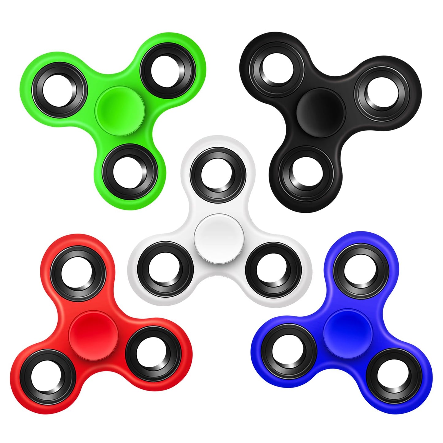 LADOWEIR Fidget Spinners 5 Pack – High-Speed Quiet Spins for Stress Relief and Focus