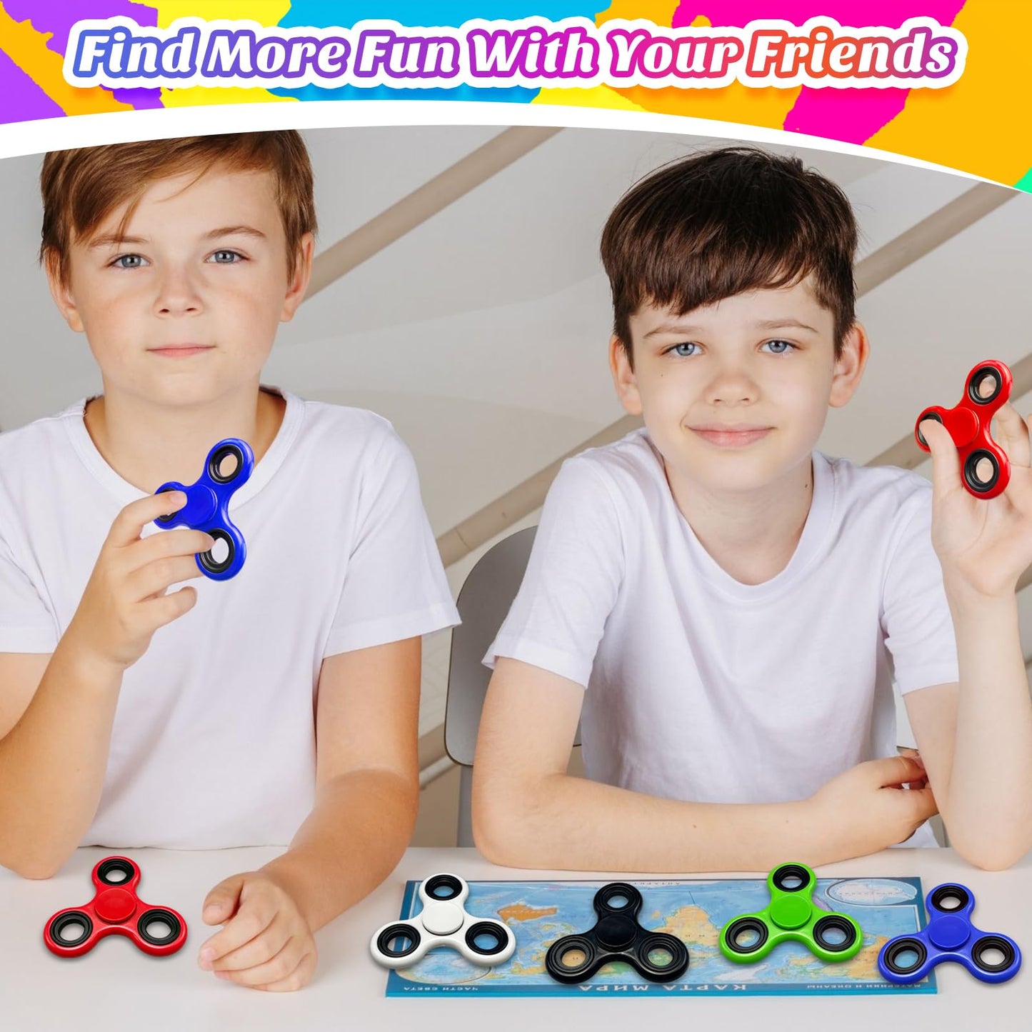 LADOWEIR Fidget Spinners 5 Pack – High-Speed Quiet Spins for Stress Relief and Focus