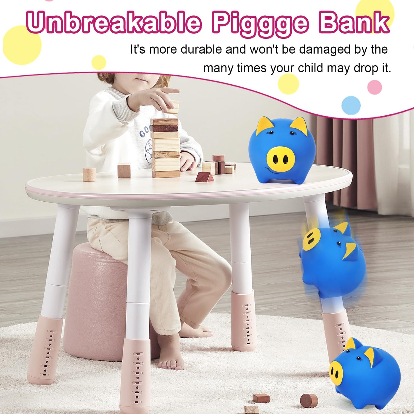 LAEBUILD Magic Piggy Bank — Unbreakable Glow-in-the-Dark Locking Money Box