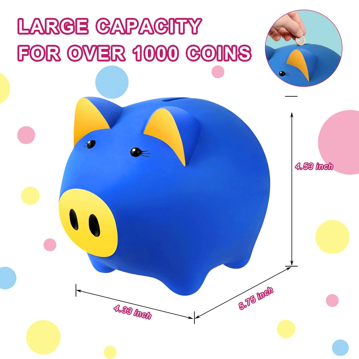LAEBUILD Magic Piggy Bank — Unbreakable Glow-in-the-Dark Locking Money Box