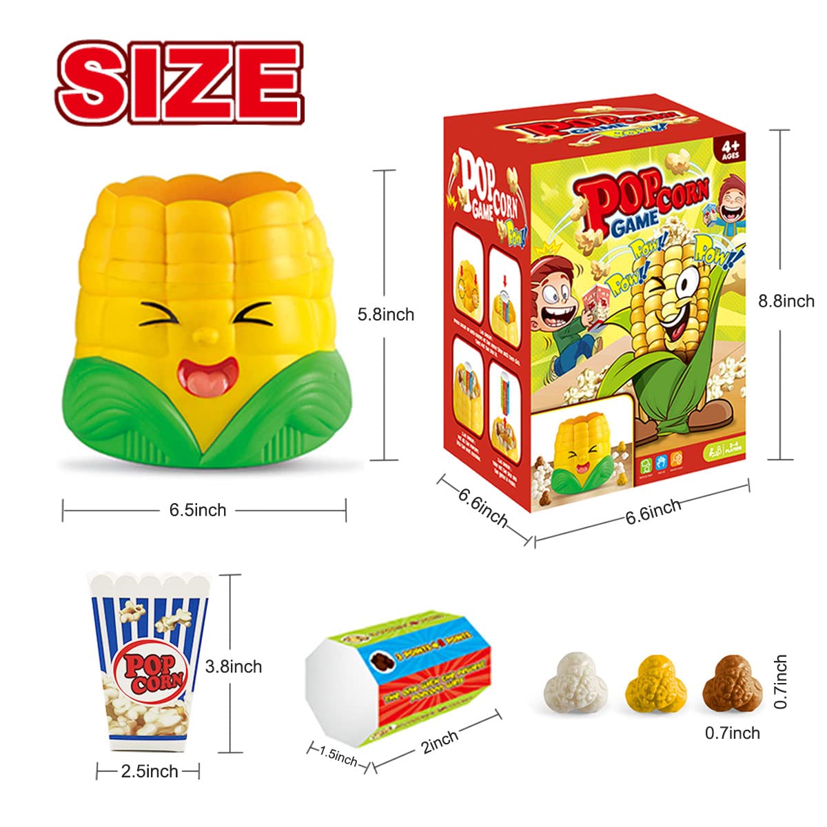 LAFALA Kids Popcorn Board Game for Family Night | 2-4 Players | Halloween & Christmas Fun