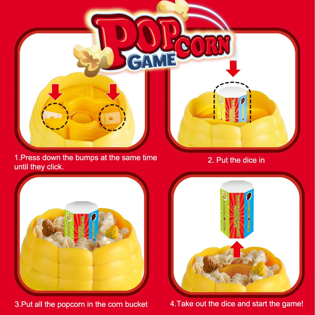 LAFALA Kids Popcorn Board Game for Family Night | 2-4 Players | Halloween & Christmas Fun
