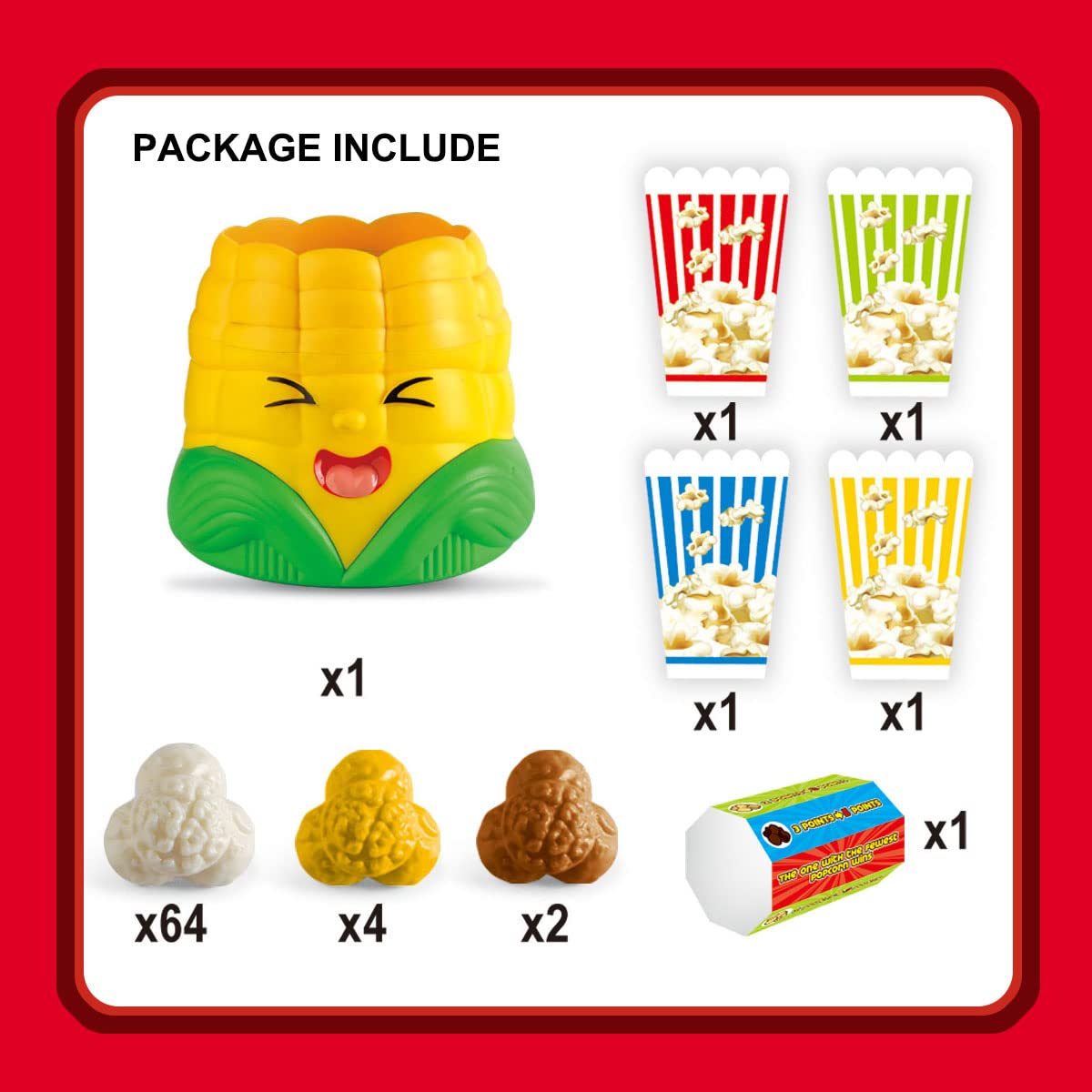 LAFALA Kids Popcorn Board Game for Family Night | 2-4 Players | Halloween & Christmas Fun