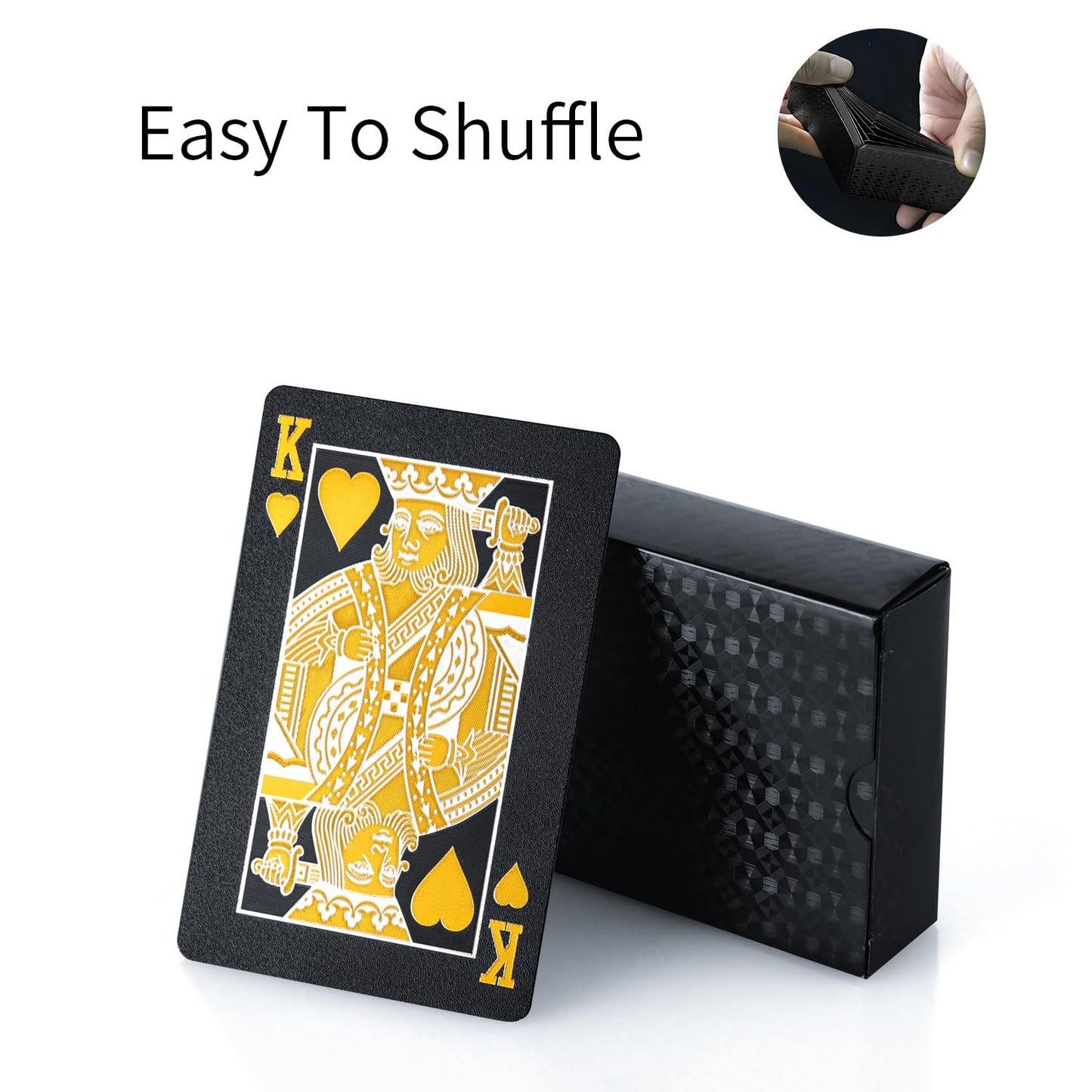 LAGEBONA Waterproof Deck of Cards – Black Diamond Poker Set | Gift Playing Cards