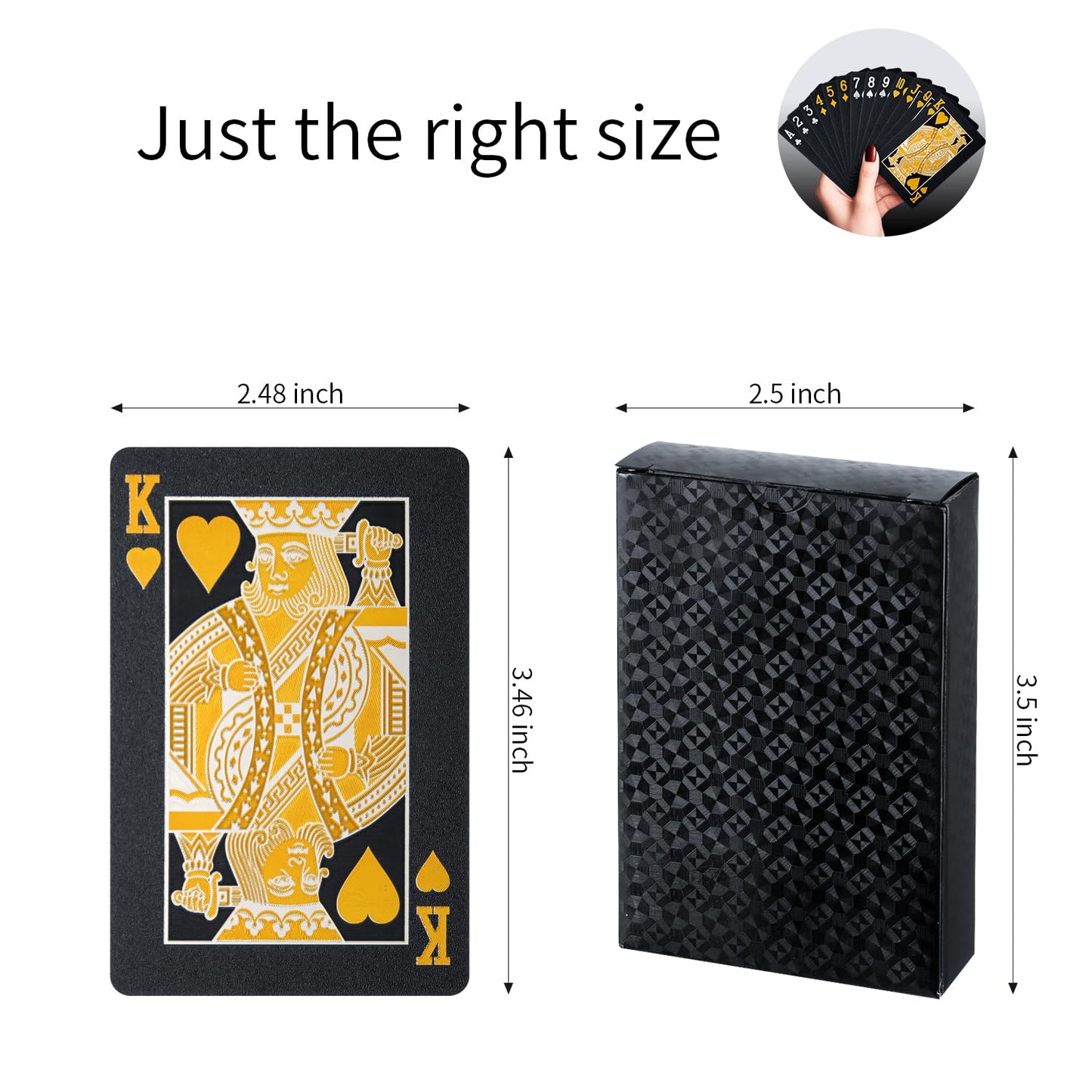 LAGEBONA Waterproof Deck of Cards – Black Diamond Poker Set | Gift Playing Cards
