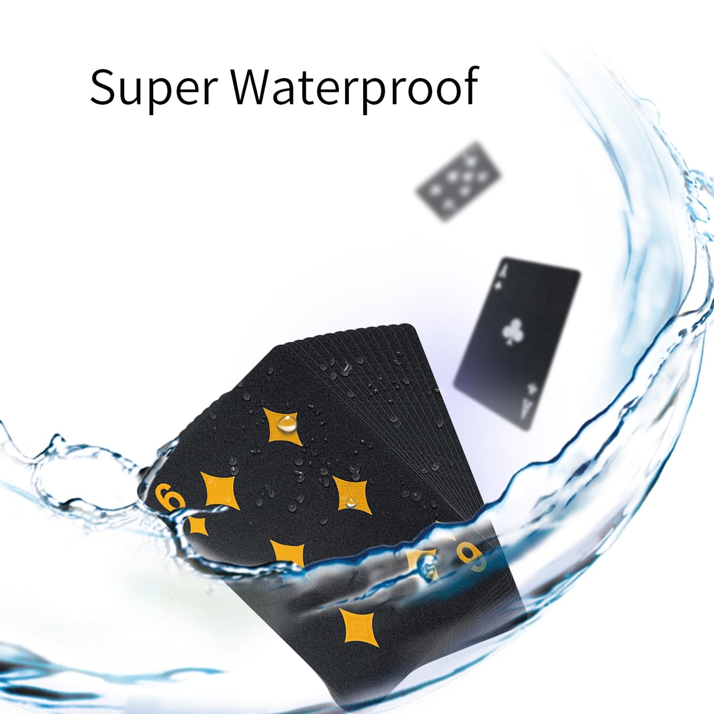 LAGEBONA Waterproof Deck of Cards – Black Diamond Poker Set | Gift Playing Cards
