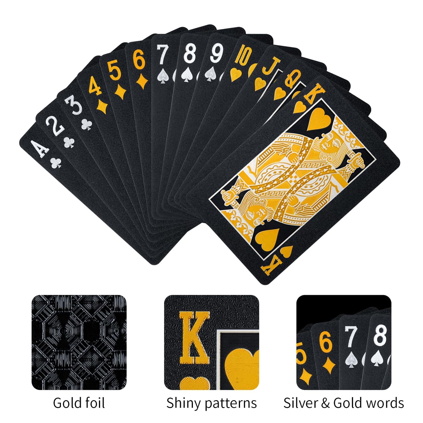 LAGEBONA Waterproof Deck of Cards – Black Diamond Poker Set | Gift Playing Cards