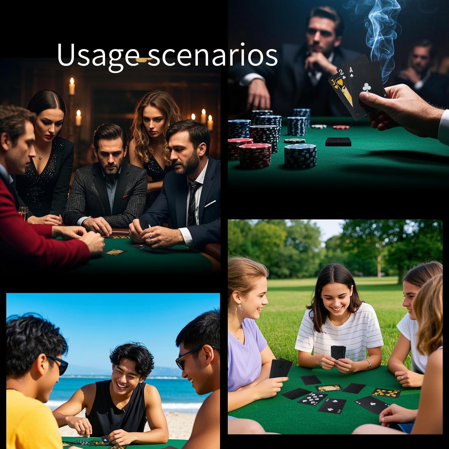 LAGEBONA Waterproof Deck of Cards – Black Diamond Poker Set | Gift Playing Cards