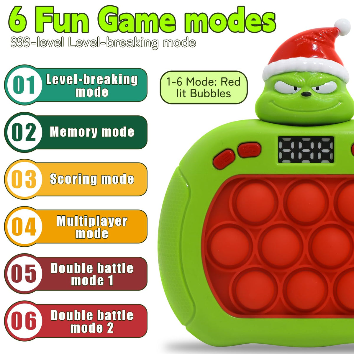 LAHAND Quick Push Bubble Game Rabbit – 6 Modes, Portable Fidget Toy