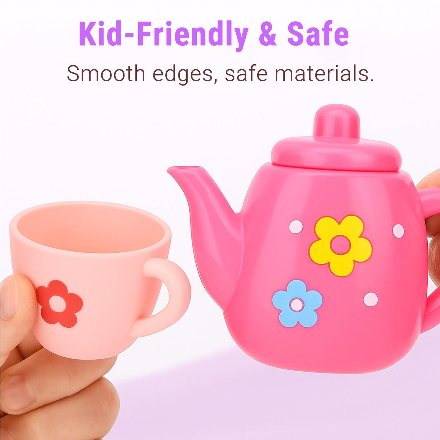 Lajeje Toddler Tea Party Set – 23-Piece Pretend Play Tea Set for Girls Aged 3-5