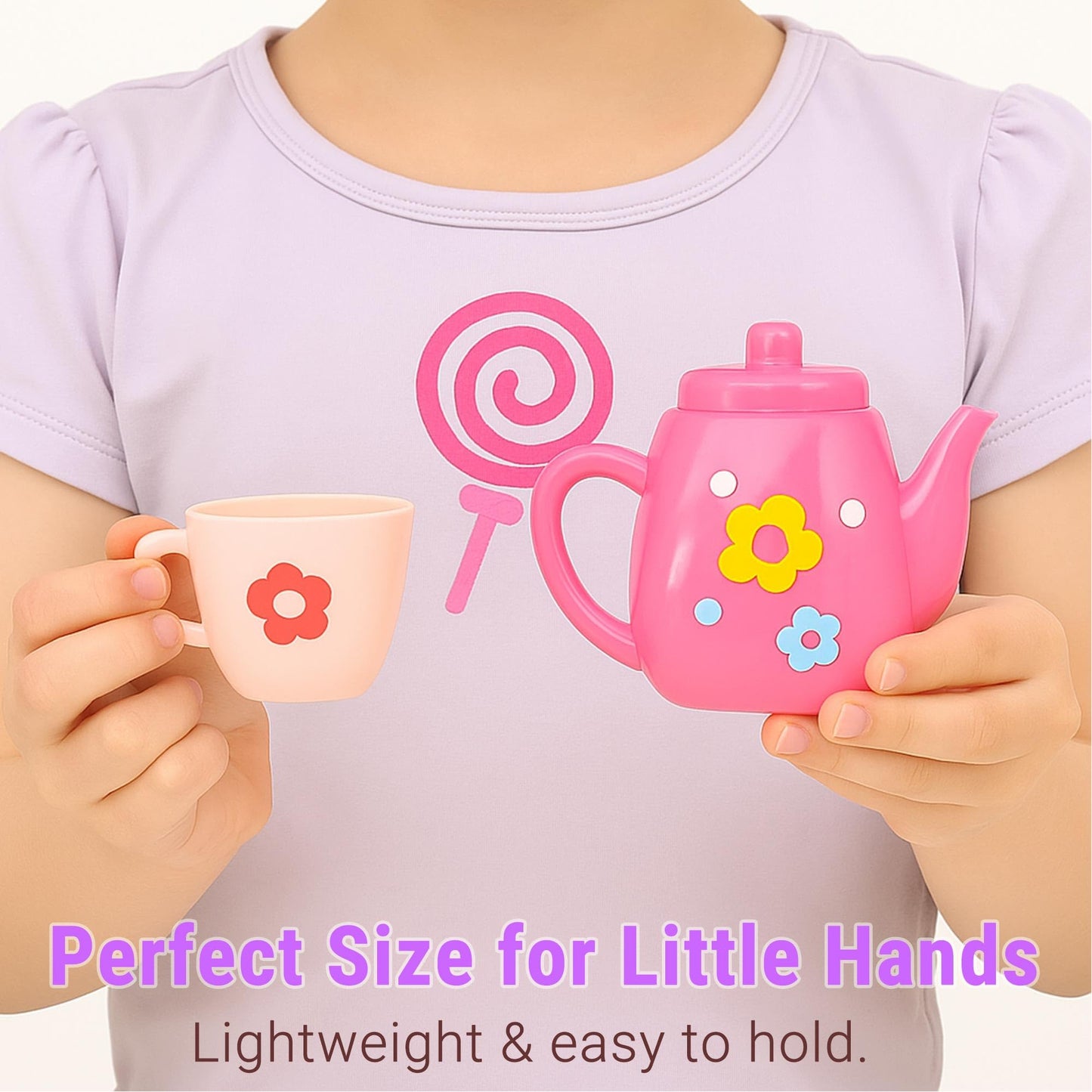 Lajeje Toddler Tea Party Set – 23-Piece Pretend Play Tea Set for Girls Aged 3-5