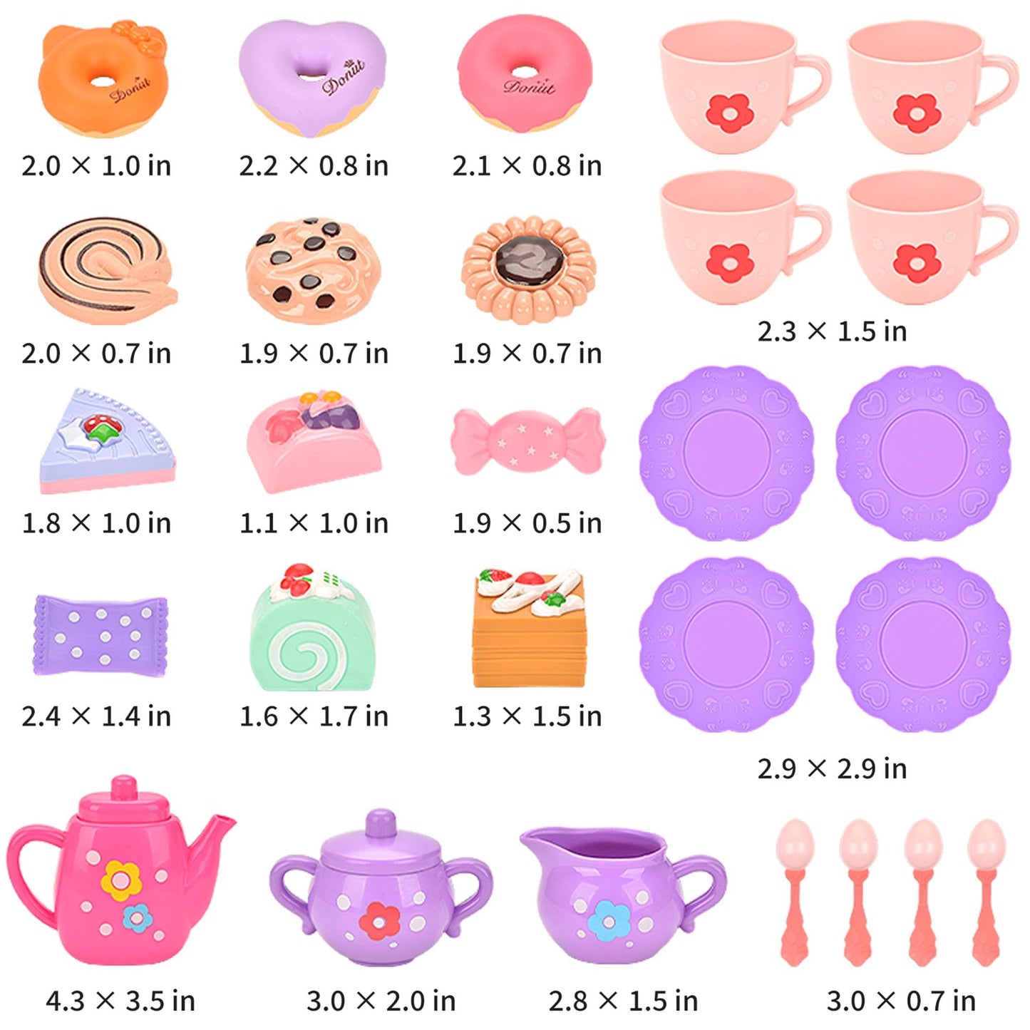 Lajeje Toddler Tea Party Set – 23-Piece Pretend Play Tea Set for Girls Aged 3-5
