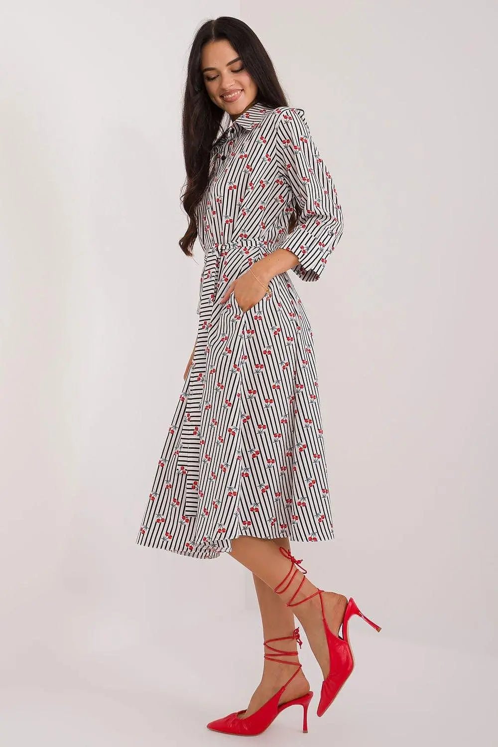 Lakerta flared cut shirt dress