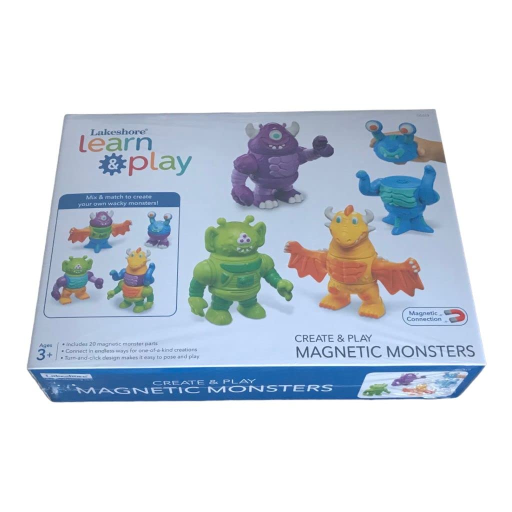 Lakeshore Create & Play Magnetic Monsters – Mix, Match & 360° Poseable Fun
