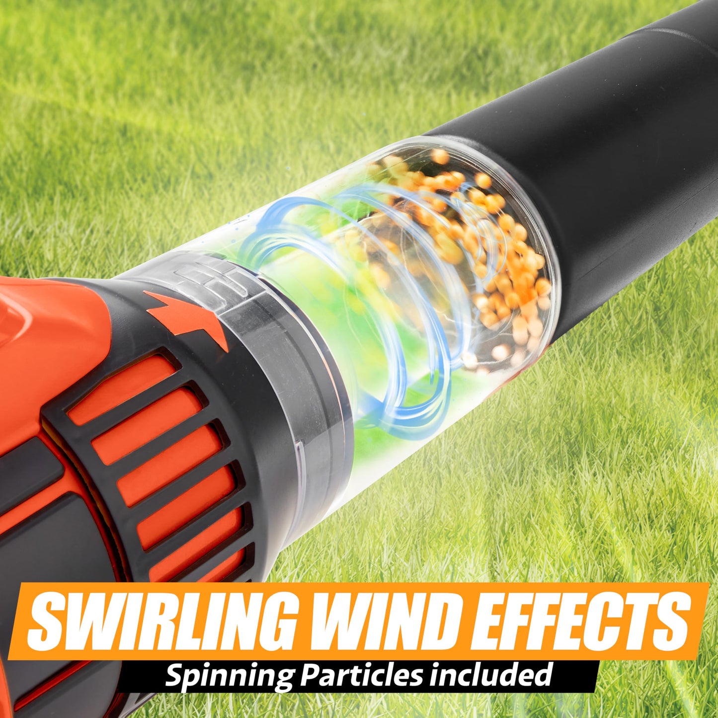 Lalalark Mighty Force Kids Leaf Blower – Realistic Sounds, Lights & Wind for Outdoor Role-Play