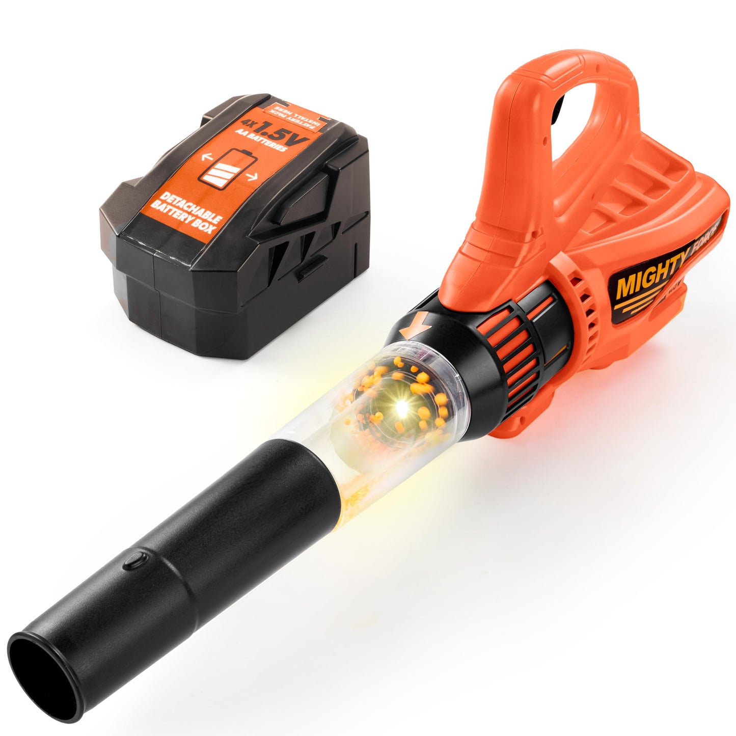 Lalalark Mighty Force Kids Leaf Blower – Realistic Sounds, Lights & Wind for Outdoor Role-Play