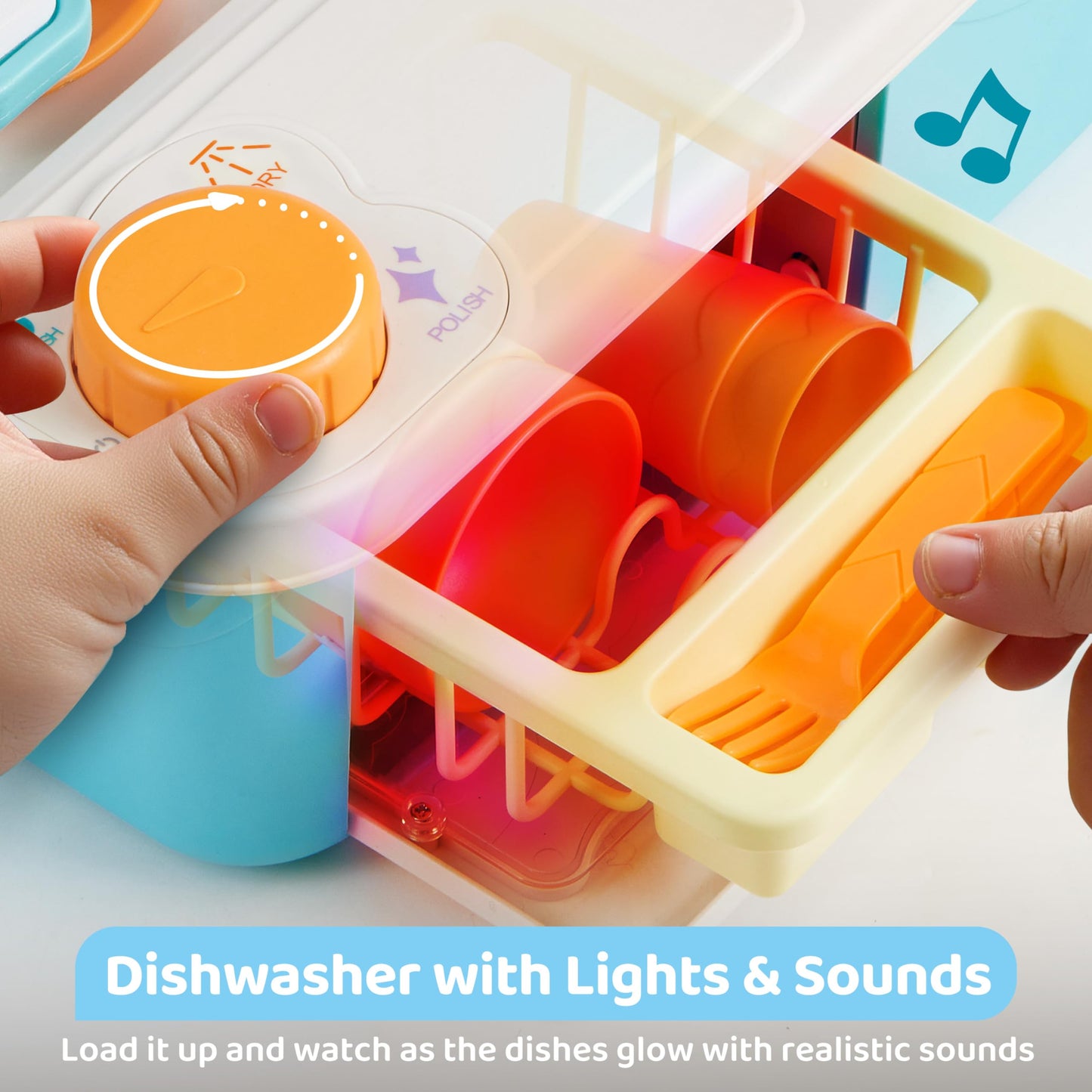 Lalalark Color Changing Play Sink with Running Water – Pretend Kitchen Toy for Toddlers
