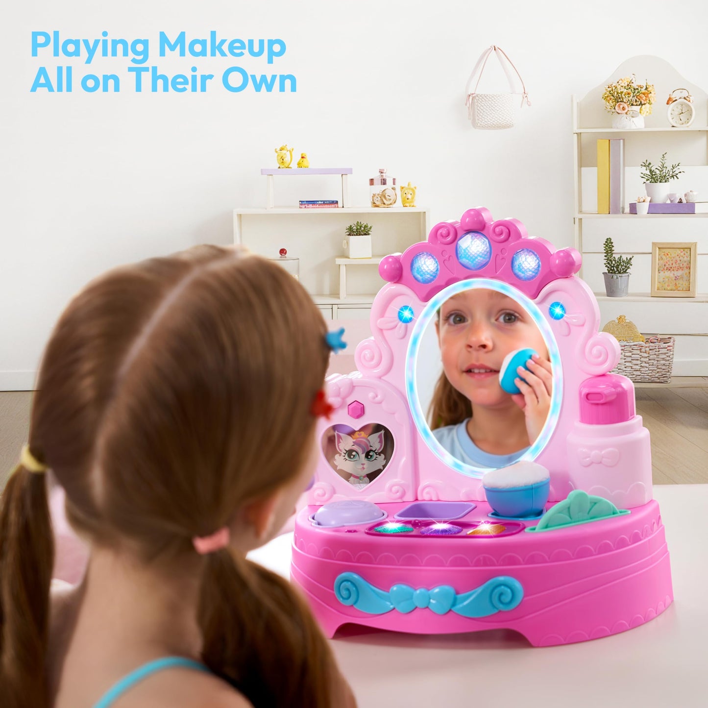 lalalark Toddler Vanity & Baby Vanity Mirror Toy — Interactive Musical Pretend Playset (6 Months+)