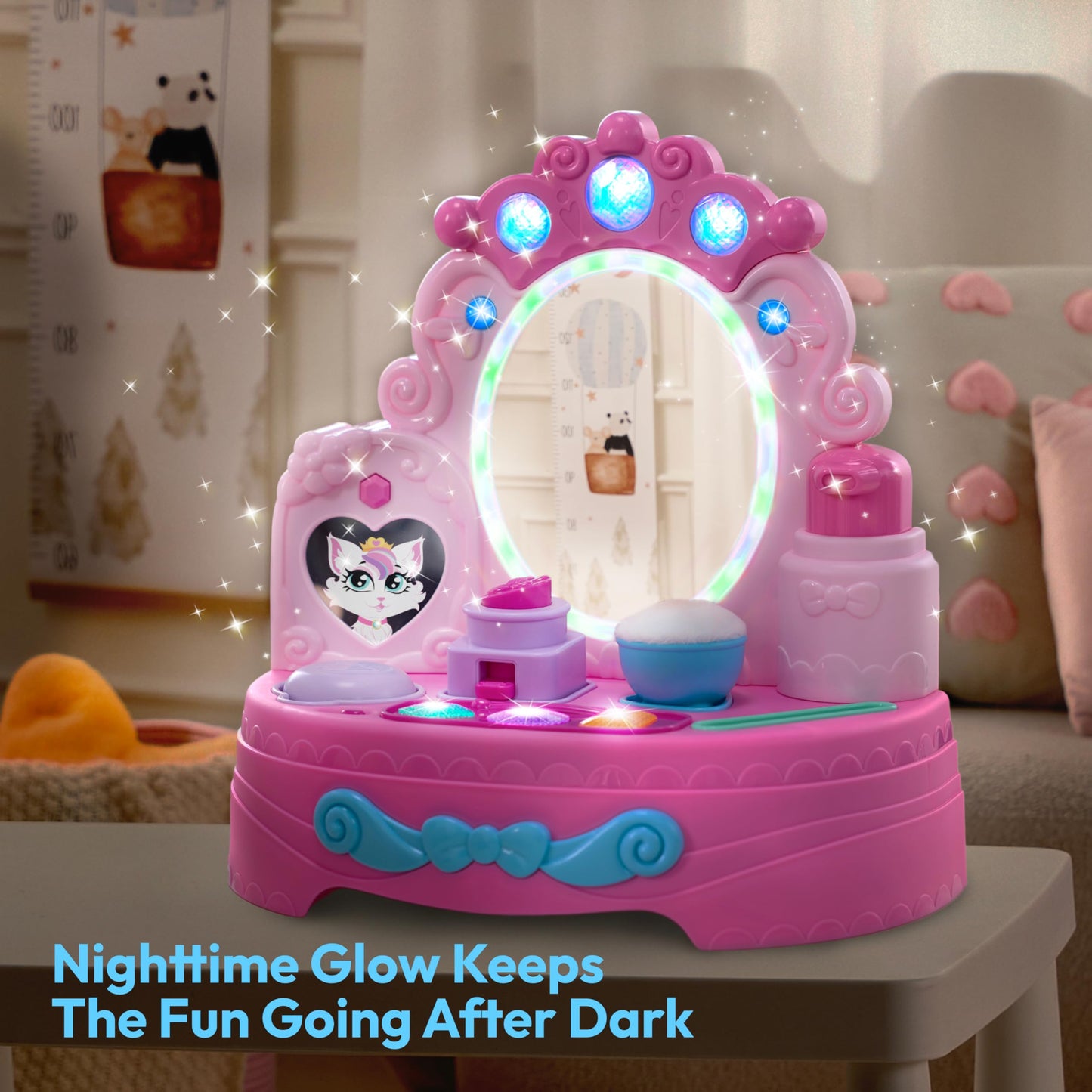 lalalark Toddler Vanity & Baby Vanity Mirror Toy — Interactive Musical Pretend Playset (6 Months+)