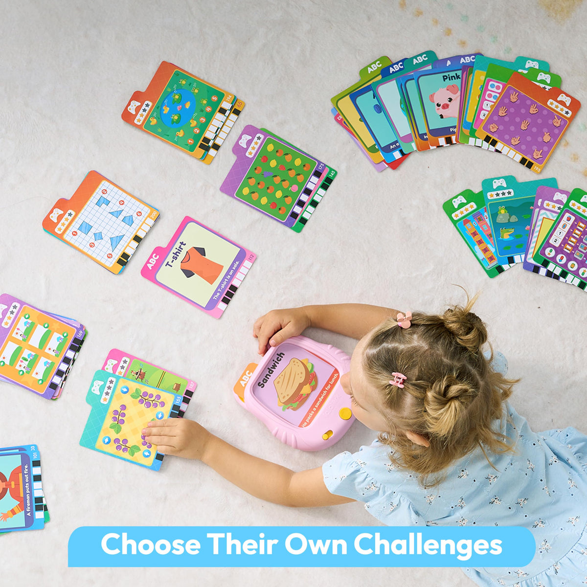 Lalalark Talking Flash Cards for Kids - 136 Words, 64 Games, Montessori Toy