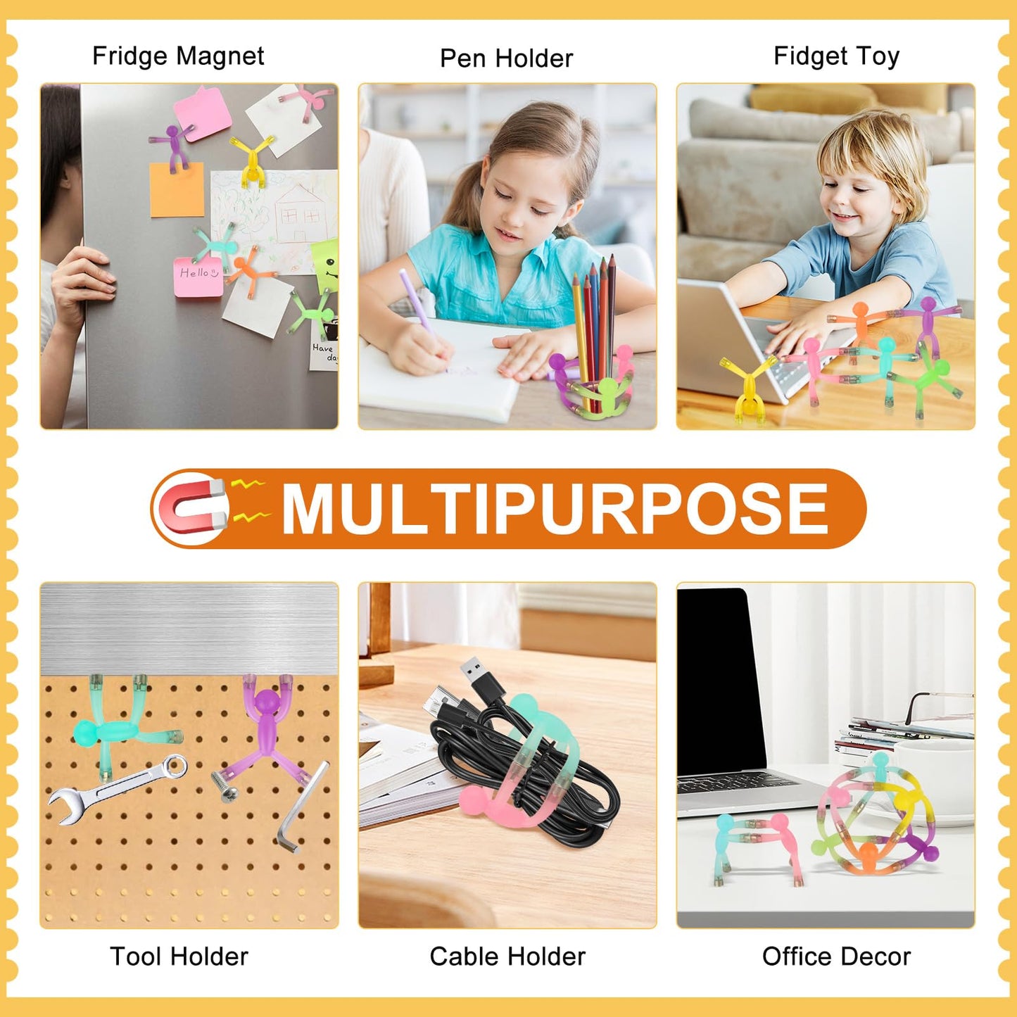 Laleay 12-Piece Magnetic People for Fridge – Fun Refrigerator Magnets for All Ages