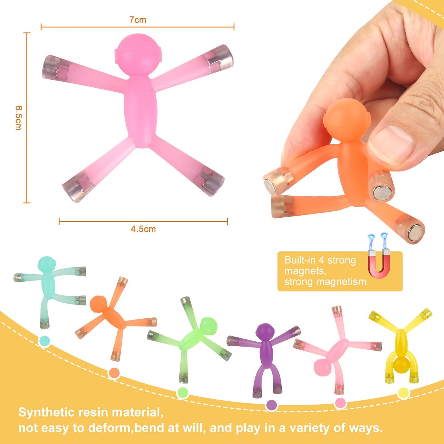 Laleay 12-Piece Magnetic People for Fridge – Fun Refrigerator Magnets for All Ages