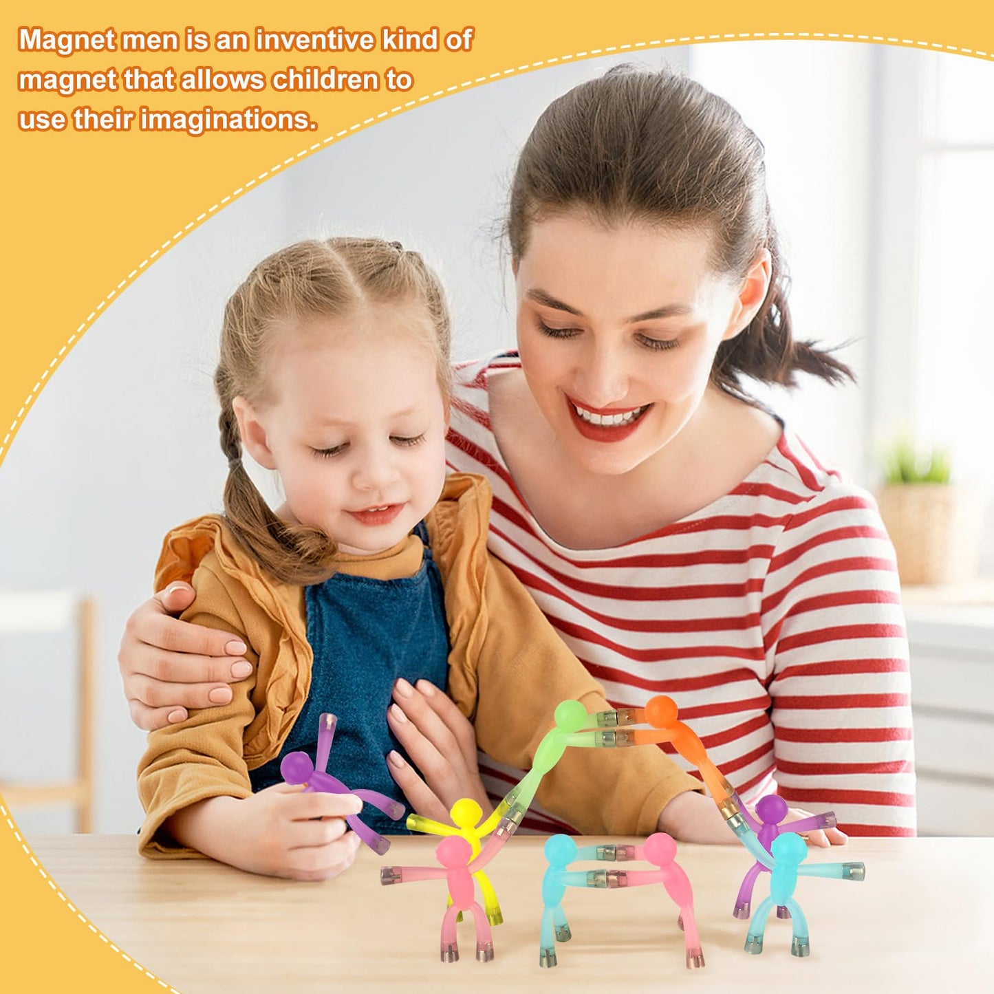 Laleay 12-Piece Magnetic People for Fridge – Fun Refrigerator Magnets for All Ages