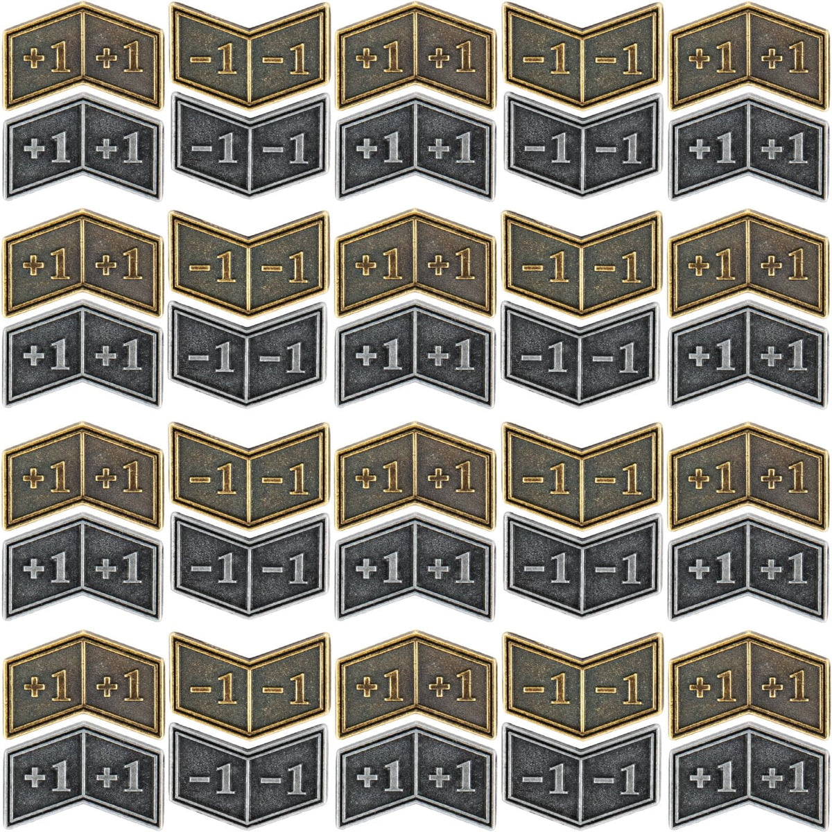 LAMJAM 40 PCS Metal MTG Counters Tokens +1/+1 Life Token Dice