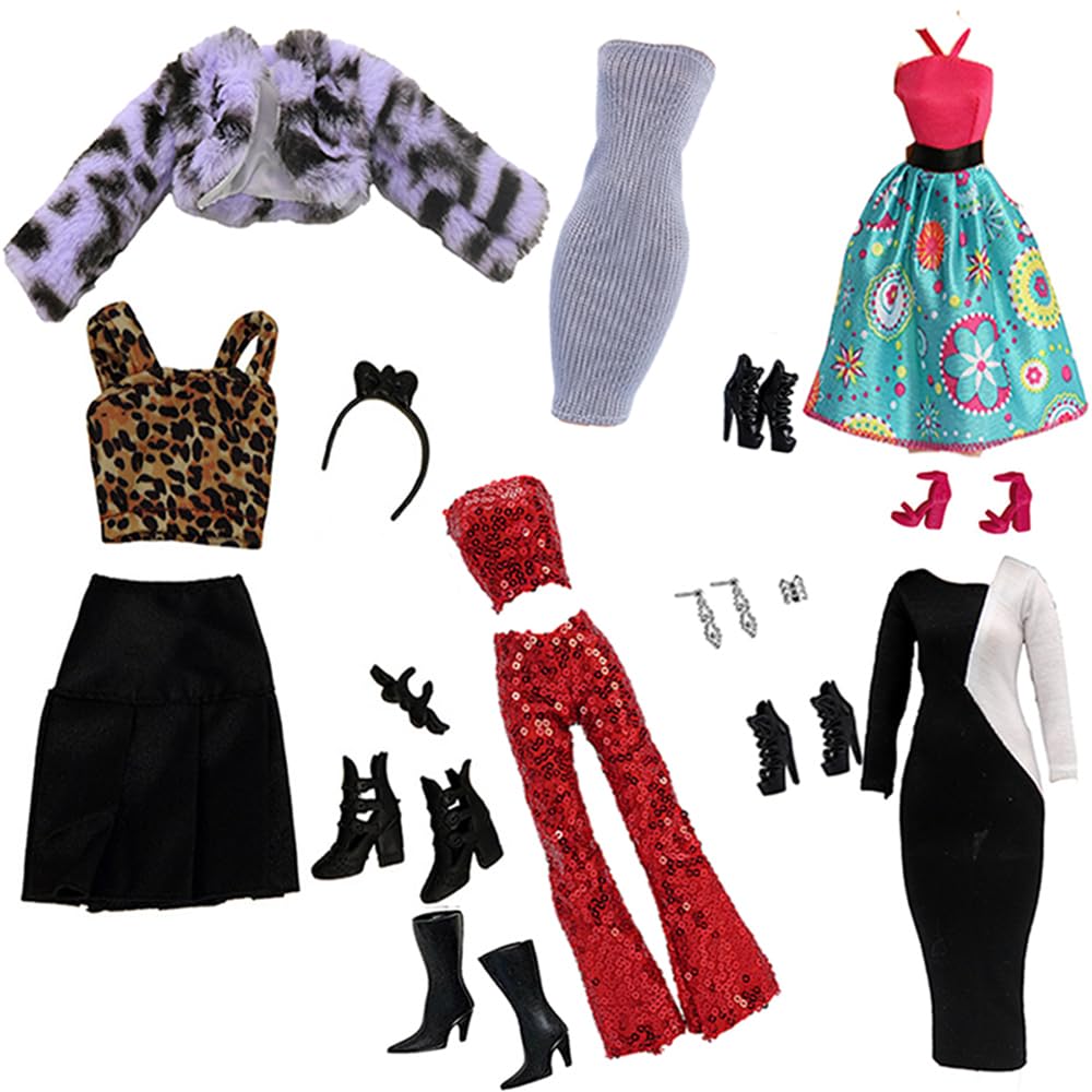 Lance Home Doll Clothes Set - 5 Winter Outfits for 11.5 Inch Dolls Random Styles