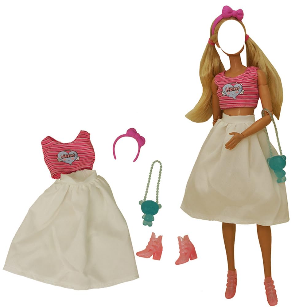 Lance Home 11.5-Inch Doll Clothes: 5 Winter Outfit Sets with Shoes (Random Style)