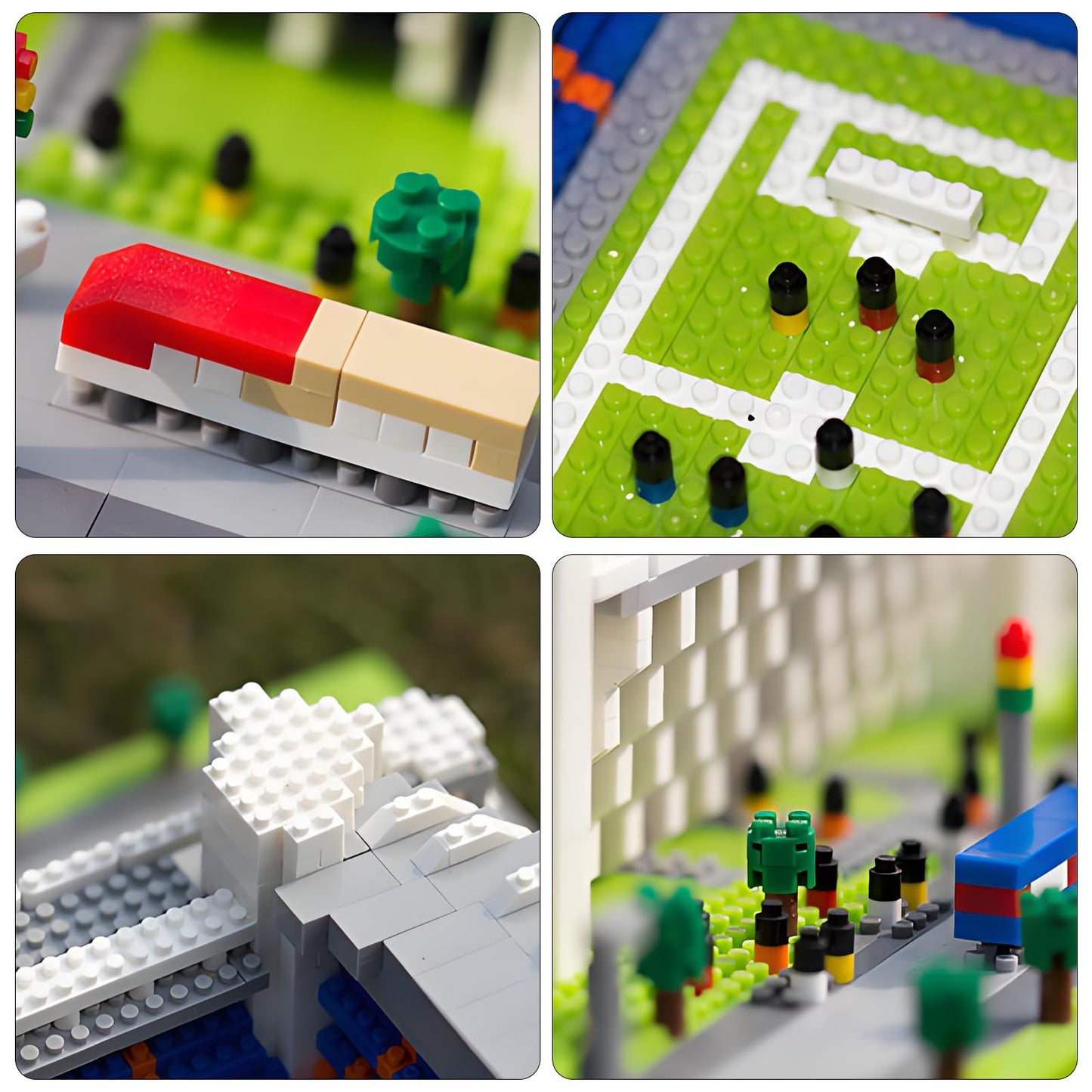LANGLICHUN Madrid Style Soccer Stadium Micro Mini Building Blocks – 3500+ Pieces