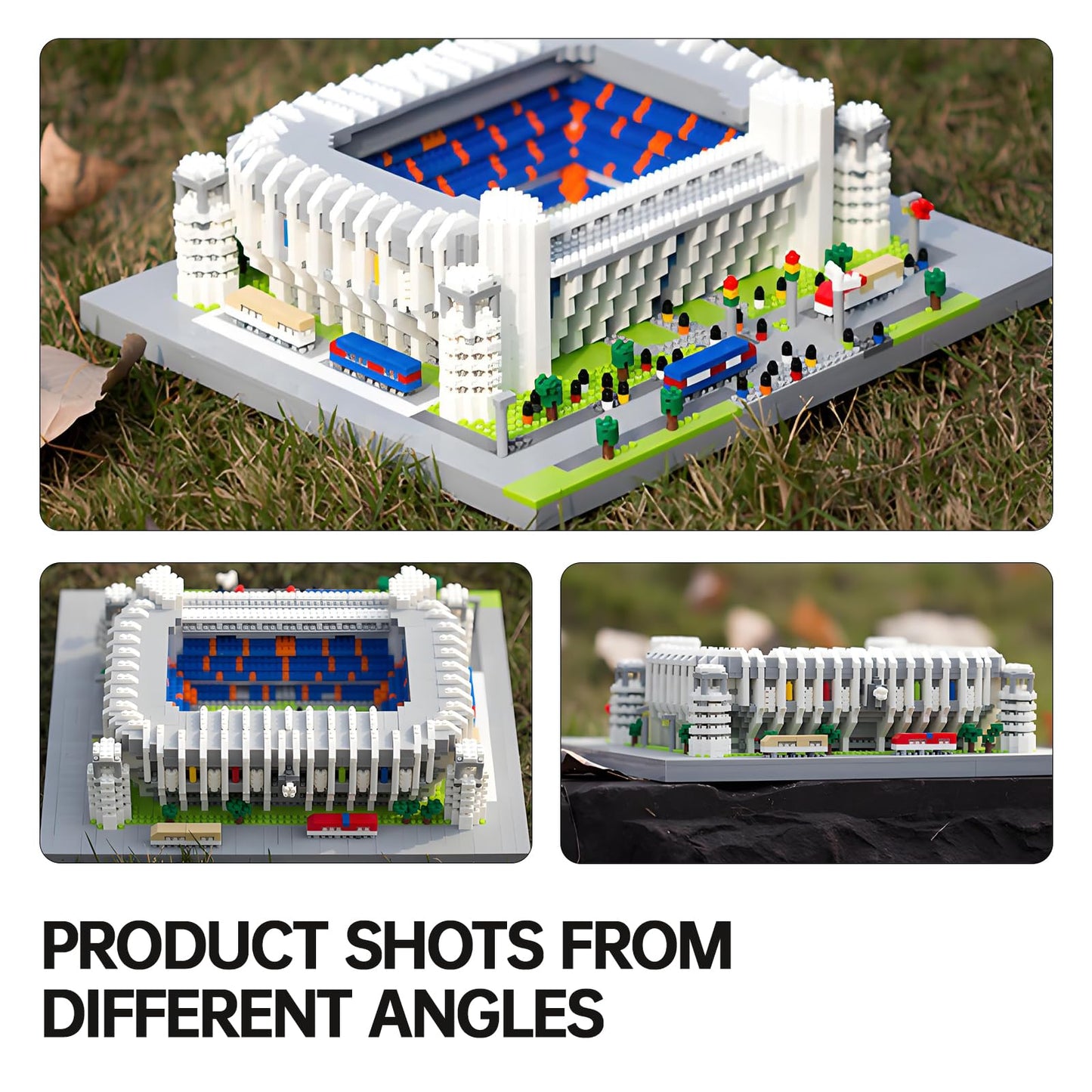 LANGLICHUN Madrid Style Soccer Stadium Micro Mini Building Blocks – 3500+ Pieces